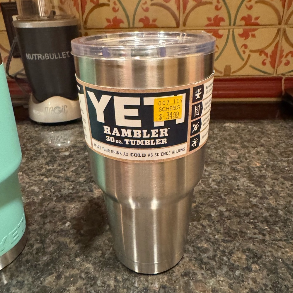 Yeti Teal and Stainless Steel Tumbler Duo - Picture 3 of 5